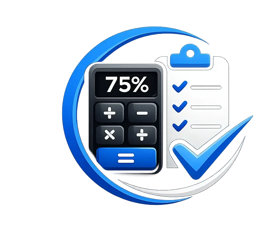 75 Attendance Calculator online tool logo